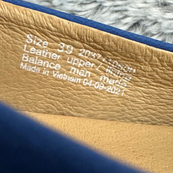 Dansko Lesley Blue Leather Espadrille Flats Size 39 US 8.5-9 Slip On Beach Cap - Picture 10 of 11